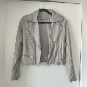 Blank NYC light gray leather jacket. Worn twice. No tears.